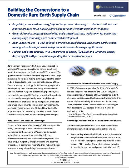 RER Fact Sheet