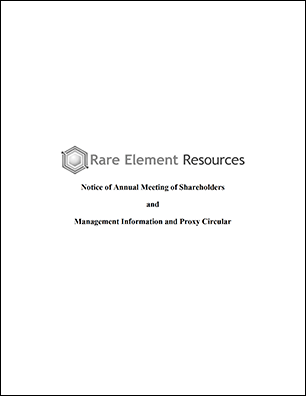 RER Management Information & Proxy